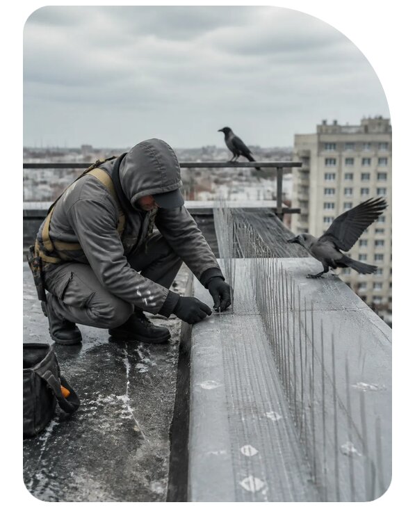 Защита от ворон под ключ в Химках по цене от 5184 р. | Сенат-Хмк